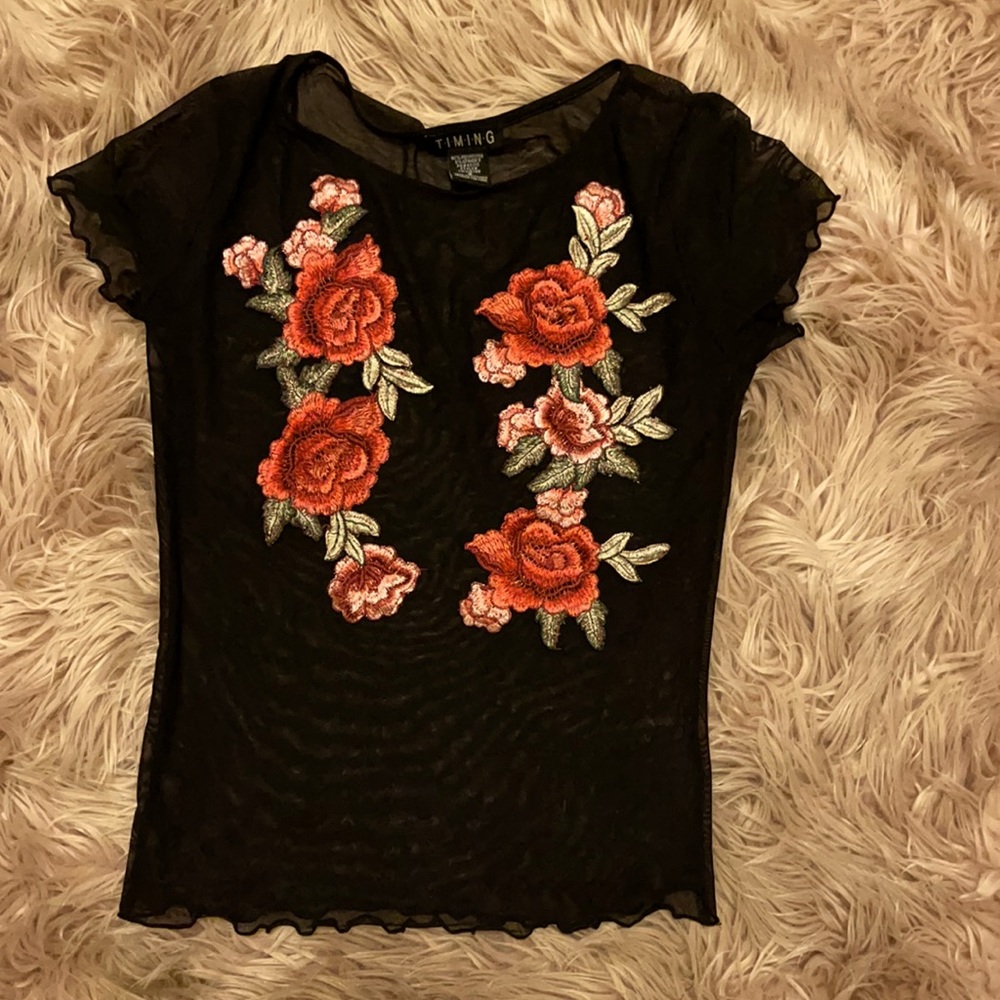 Lace rose top